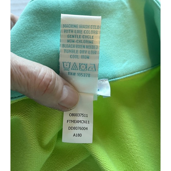 DD Lifestyle Womens Sleeveless Full Zip Vest 2X Teal Lime Activewear Teacher - Picture 9 of 9